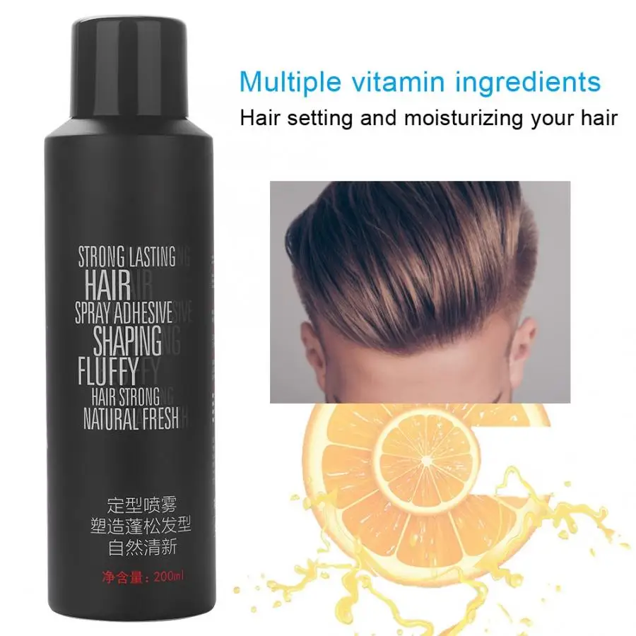 

Hair Holding Spray 200ml Unisex Hair Styling Dry Hair Setting Building Spray Gel Long-lasting Fluffy Hair Spray Salon Tools