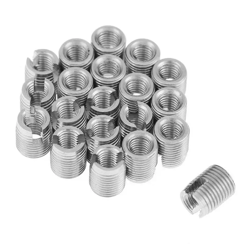 20pcs M3 Self Tapping Slotted Thread Sleeve Screw Bolts Nut Threaded Insertin Screwdriver from