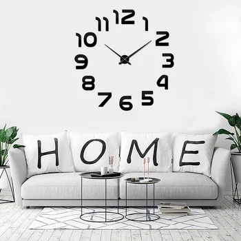 

Quartz Needle Clock Wall Clock Art Living Room Home Decoration Modern Big Quartz Watch Clocks 3d Diy Acrylic Mirror Stickers