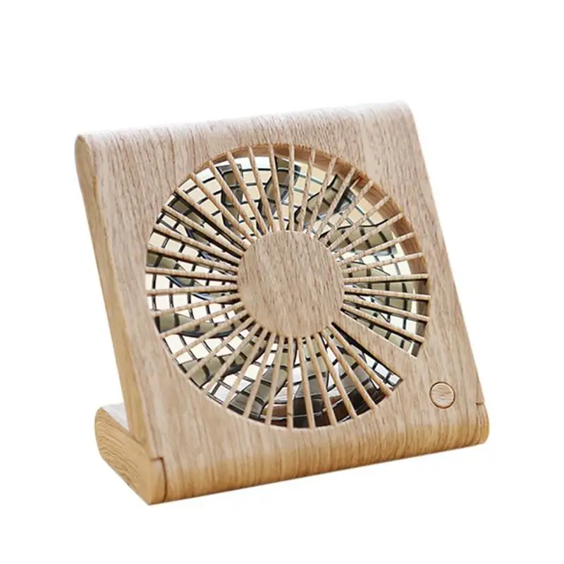 

USB Wood Grain Ultra-Thin Foldable Fan For Notebook Household Appliances