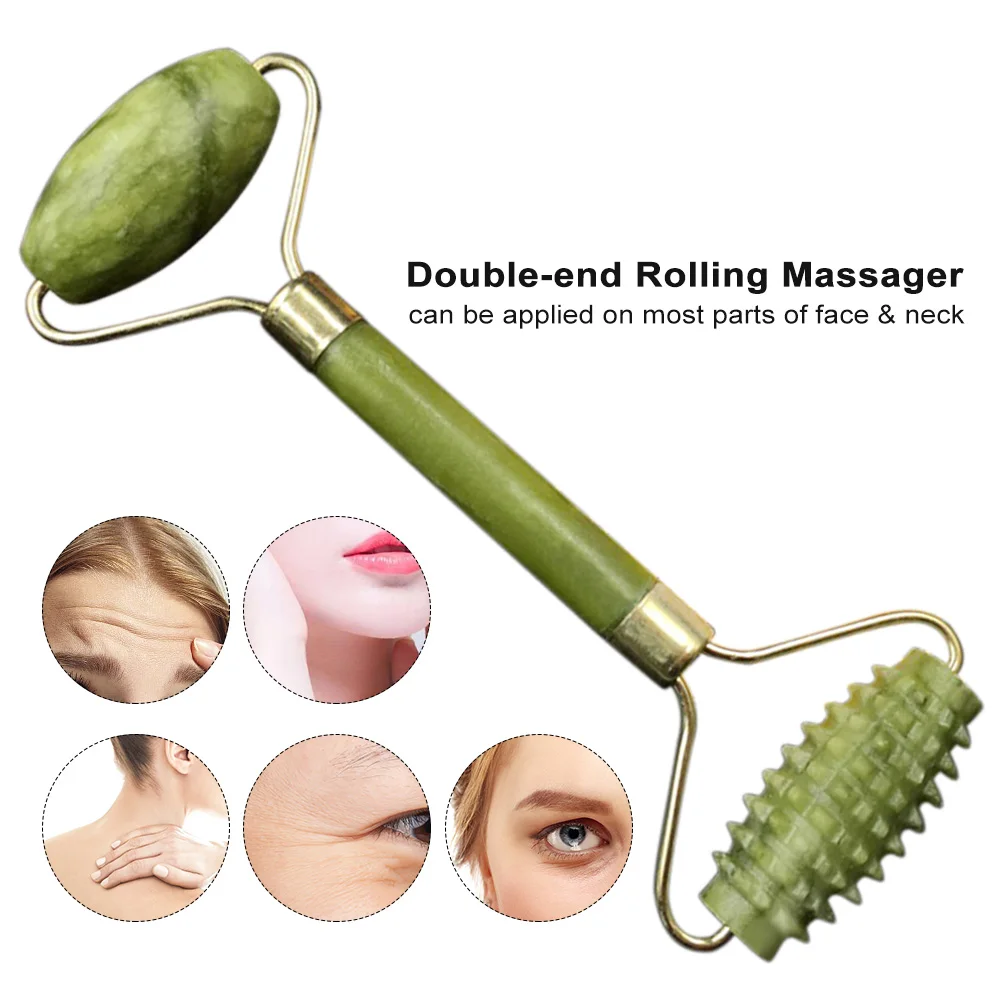 

Jade Roller Massager Face Roller Massage Anti Aging Facial Therapy Anti Wrinkle & Reduce Fine Line Tools for Face Eye Neck Care