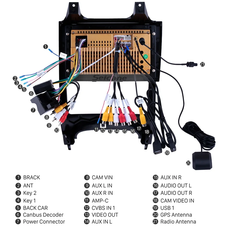 Best Seicane for 2009-2012 Peugeot 3008  Android 8.1 9 inch Car Multimedia Player with GPS Navi support DVR Backup Camera WIFI-OBDII 4