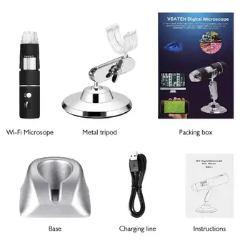 

WiFi Digital Microscope Built in Camera 1080P HD 2MP 50x-1000x Magnifying Endoscope with 8LEDs for Android iOS phone iPad Mac PC