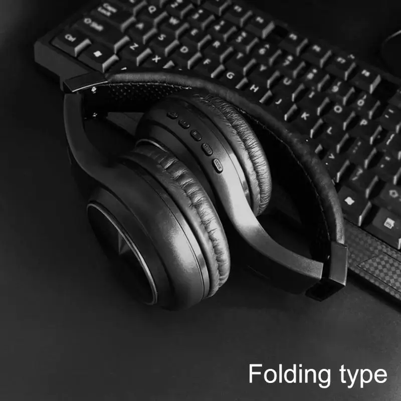 

Foldable Bluetooth Music Headphones Wireless Stereo Sports Running Headsets with MIC Support TF Card for Phone PC Game Headphone