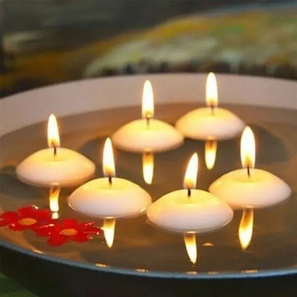 

20pcs Small Unscented Floating Candles Home Decor Wedding Birthday Party Dedals Romantic Round Water Floating Candle Home Decor