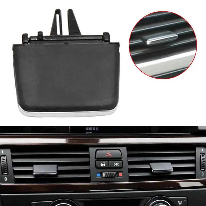 1pc Car Front Vent Tab Vent Clip For Bmw E90 E91 E92 E93 3 Series 2006 2013 Black Auto Interior Middle Side Vents Tab Clips