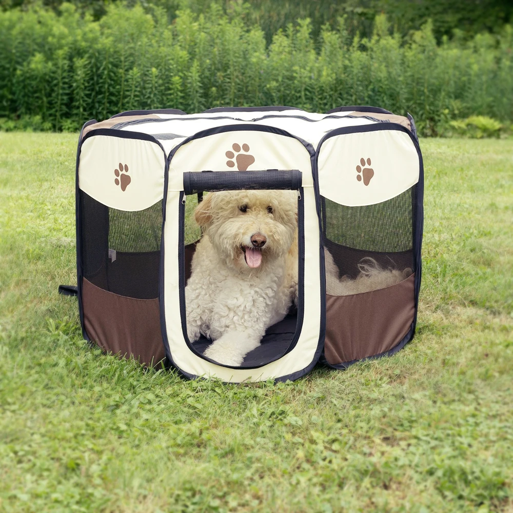 

Dog Cat House Portable Folding Indoor Outdoor Pet Play Pen Tent Pop-up Fabric Zipped Pet Rabbit Pig Exercise Pen Playpen Fence