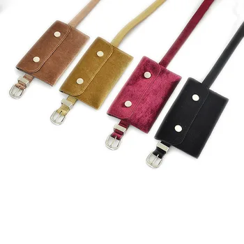 

New European and American Fashion Belt Needle Button Suede PU Simulated Belt For Women