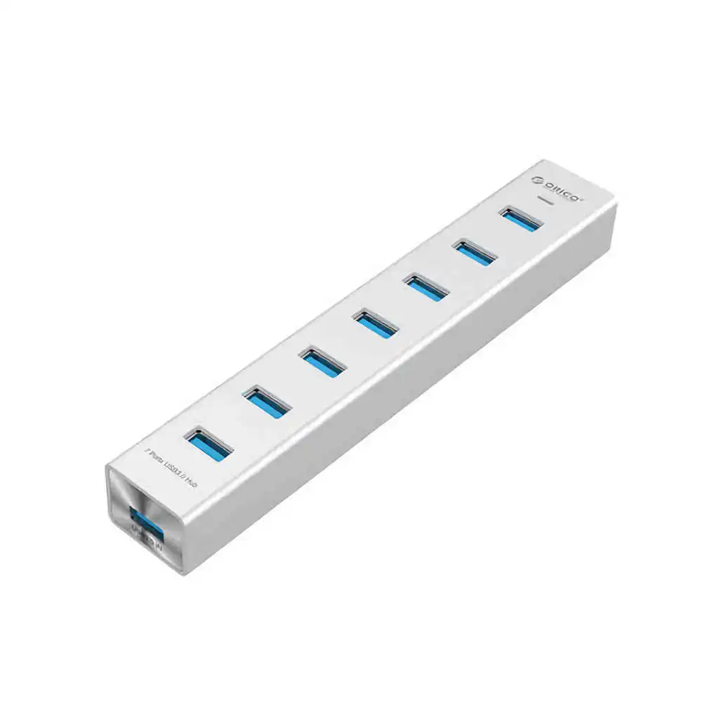 

Orico 7 Port Usb3.0 Hub With 5V Power Adapter Super Speed Usb3.0 5 Gbps Fast Transmission