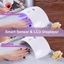 36 Вт умный УФ светодиодный светильник для ногтей Автоматическая Сушилка для ногтей для всех Гель-лак отверждения машина вилка Европа/США опционально