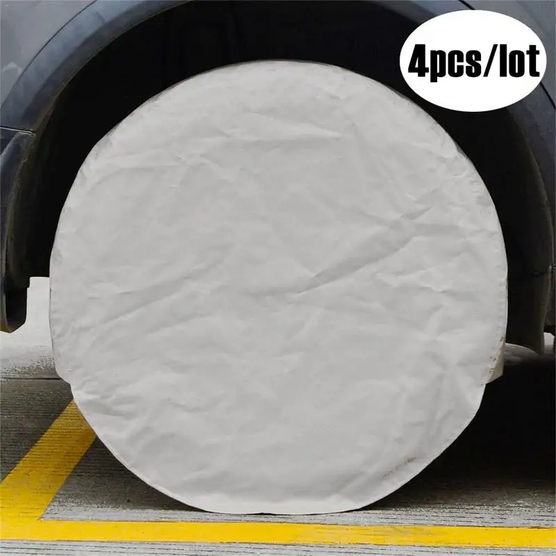 

4PCS Auto Spare Wheel Tire Cover Bag Car Waterproof Dustproof Tire Cover For Truck Trailer RV Camper Motorhome