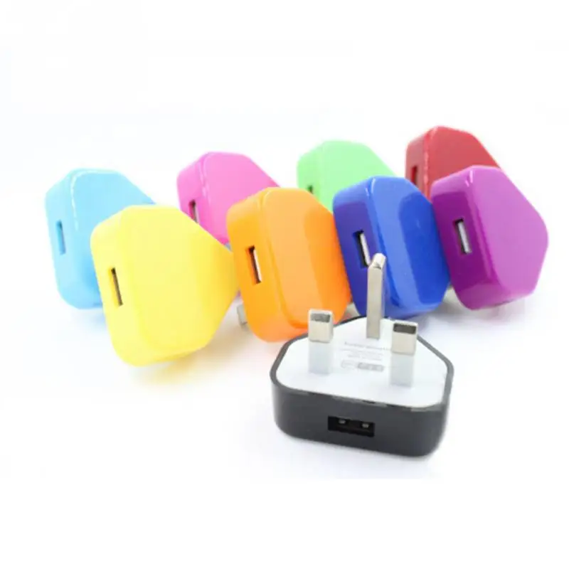

UK Plug Mains Wall 3 Pin USB Power Adaptor Charger For Iphone for Ipod Mobile Cell Phone Tablet Plug Converter Adapter
