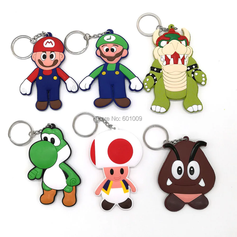 20 штук в партии 6 стилей Супер Марио и Луиджи Йоши Жаба Goomba Bowser фигурки ребенком