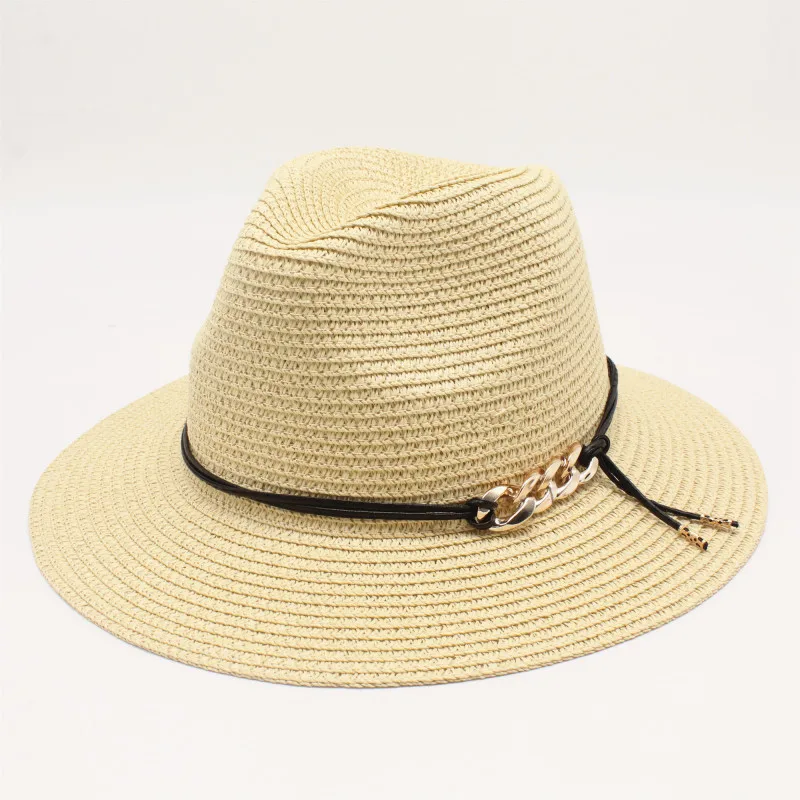 

2019 New Women Natural Wide Brim Burr Raffia Straw Hats Fringe Women Plain Large Beach Summer Sun Caps Big Straw Cap chapeau