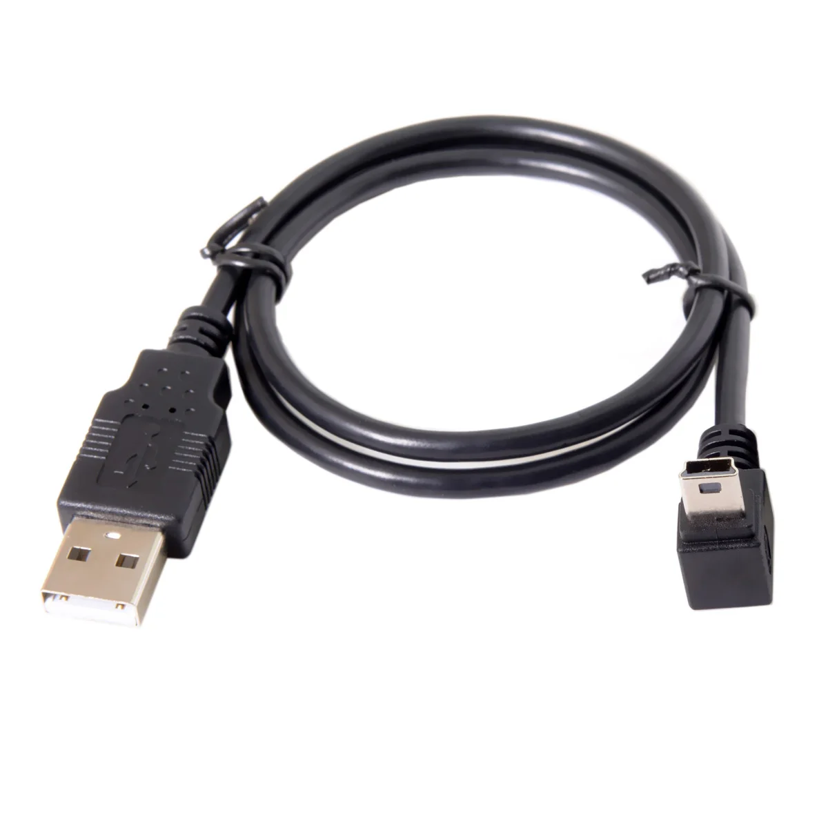 5pin Mini USB 2,0 B type Male 90 градусов вниз под углом к USB Мужской кабель для передачи данных 0,5 м