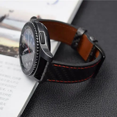 Newest Real Carbon Fiber Watch Band For Huawei Watch 2 Pro Straps For Samsung Gear S3 S2 Gear Sport For Galaxy Watch Watchbands