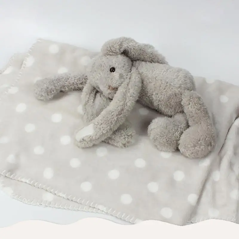 

Plush Luxury Baby Blanket Super Soft Cute Bunny Rabbit Doll Sleep Bags Thicken Double Layer Swaddling Wrap Bedding Blanket