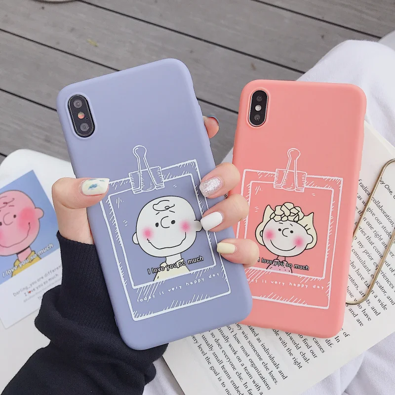 

Suitable for iPhoneXS Max XR 7 8 6 6s Plus Mobile Shell Cartoon Cute Silicone Scrub Soft Shell Anti-fall