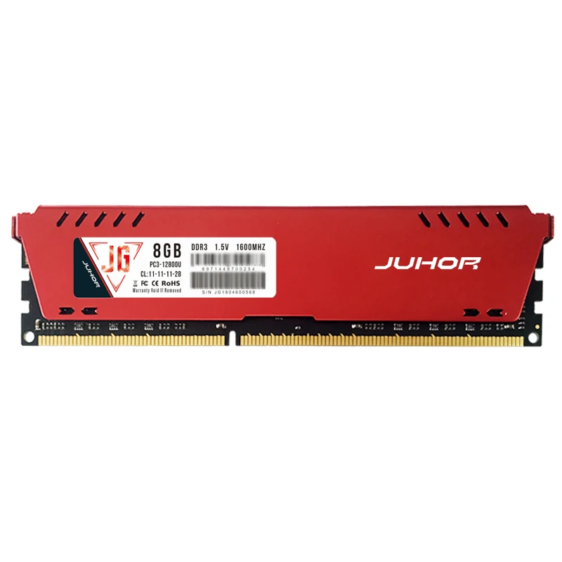 

JUHOR Ddr3 1600Mhz 1.5V 240 Pin Ram Memory With Heat Sink For Pc Desktop (8G)