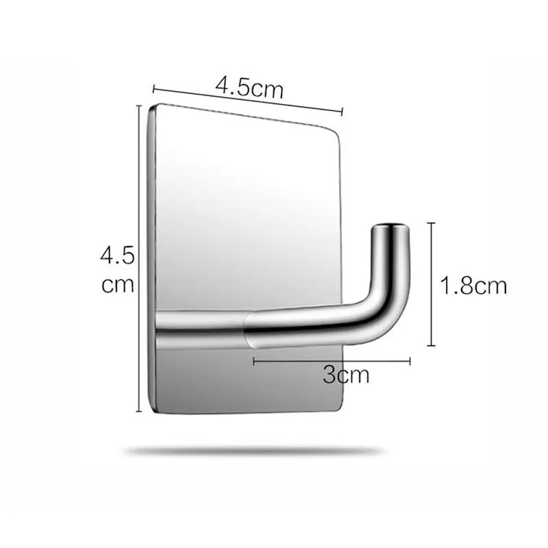1 шт стены крюк прямоугольное зеркало польский Нержавеющая сталь настенные вешалки слипчивый крючок для Ванная комната дома Кухня