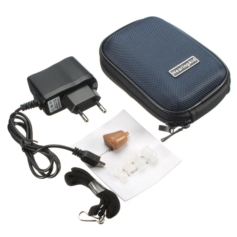 2Pcs K-88 Hearing Aid Rechargeable Mini Hearing Aids Sound Amplifier Invisible Hear Clear for the Elderly Deaf Ear Care Tools