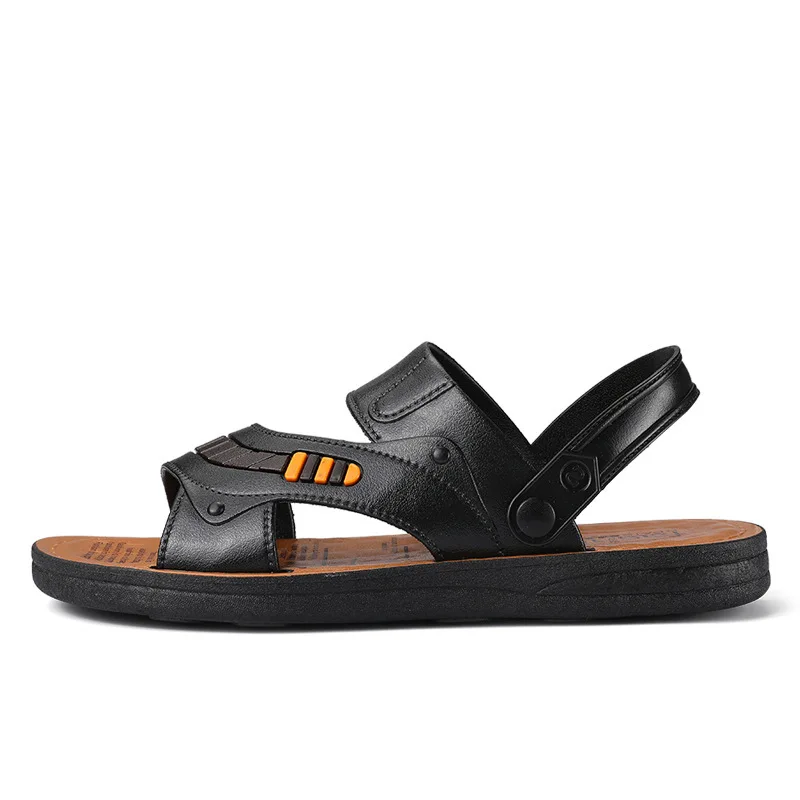 

Men's Summer Sandals Genuine leather comfortable slip-on casual sandals fashion Men slippers zapatillas hombre size 40-44