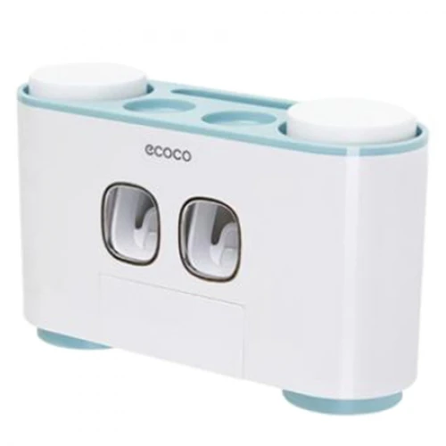 

Automatic Toothpaste Dispenser with Wall Mount Toothbrush Holder Toothpaste Squeezer with 5 Brushes Set