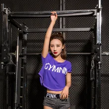 Сексуальные модные быстросохнущие выдолбленные спортивные футболки женская блузка с коротким рукавом Бег Фитнес Йога тенниска-рубашка сетка дышащая