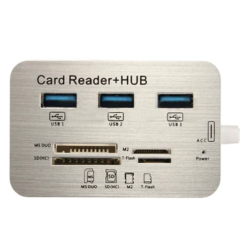 

7 in 1 Type-C To USB 3.0 Hub USB 3.1 MS/ M2/ SD/ TF Card Reader