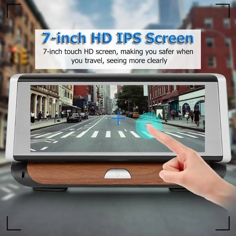 

7 inch Touch Full HD 1080p Car DVR Camera Dual Lens Night Vision Dash Cam High Definition IPS Screen Front and Back Double Lens