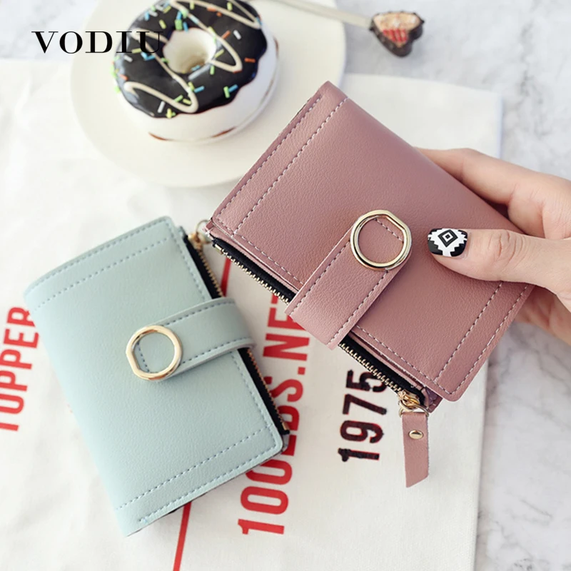 

Coin Purse For Women Wallets Slim Ring Short Culutch Ladies Cute Money Pocket Female Carteras Leather Wallet Small Purse Women