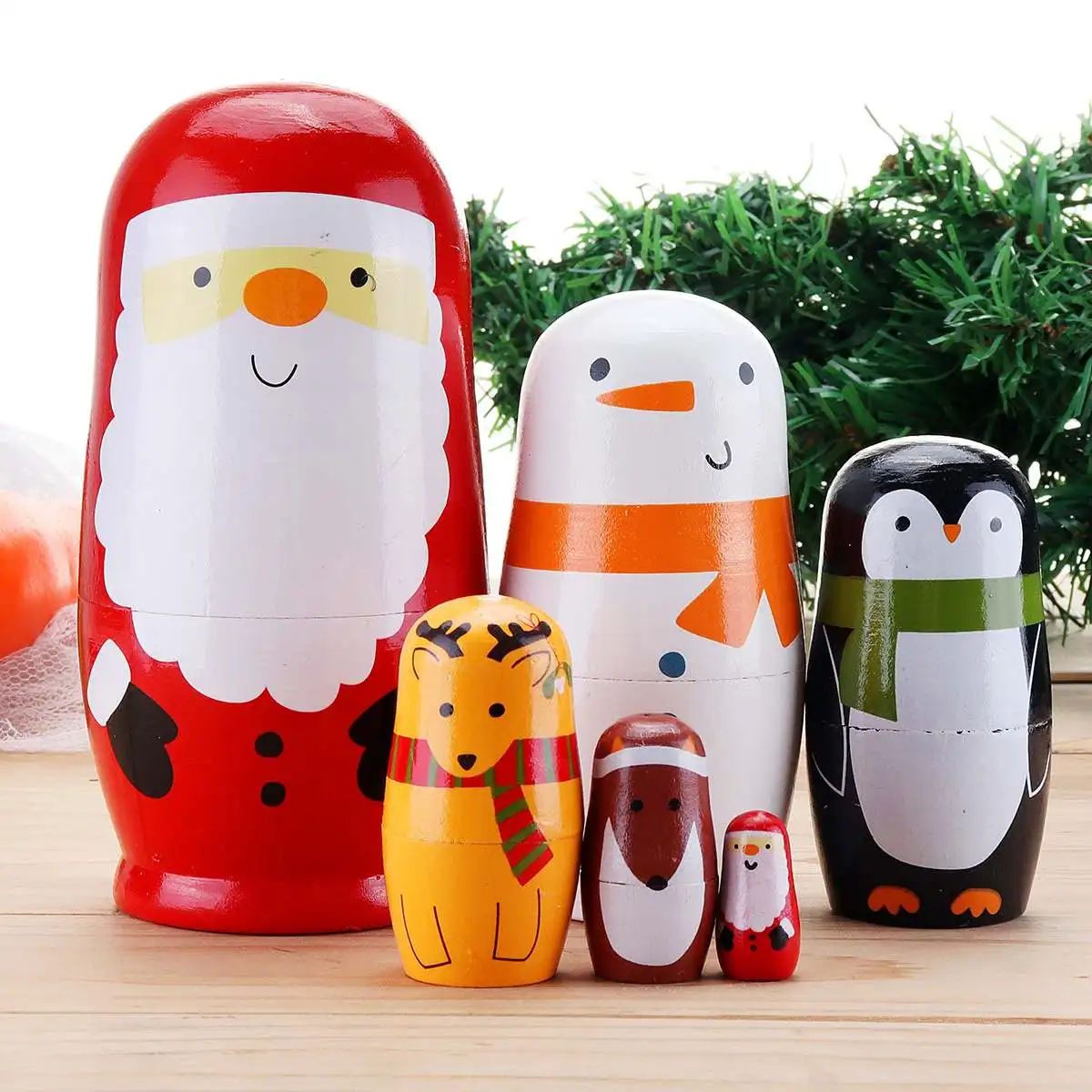 santa russian dolls