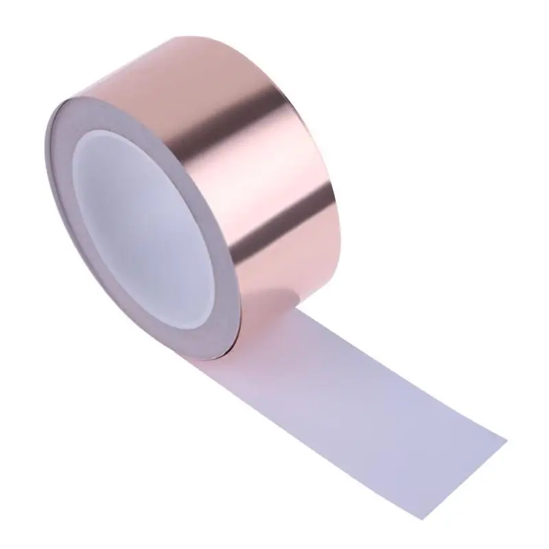 

50mmx20M Copper Foil Tape Single Conductive EMI Shielding Guitar Slug Snail Barrier Heat Resist for Electric Guitar Accessories