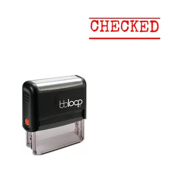 

Bbloop 'CHECKED' Self-Inking Office Stamp, Rectangular Typewriter Style