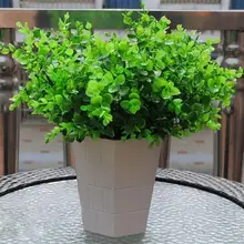 Красивый цвет 1 шт. Зеленые искусственные, пластиковые листья эвкалипта растение для домашнего сада декор искусственные украшения