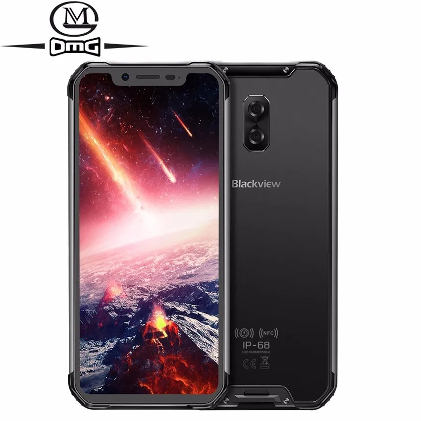 Blackview BV9600 Pro IP68 Ударопрочный водонепроницаемый мобильный телефон Android 8,1 6GB+ 128GB Helio P60 Восьмиядерный 5580mAh NFC 4G смартфон