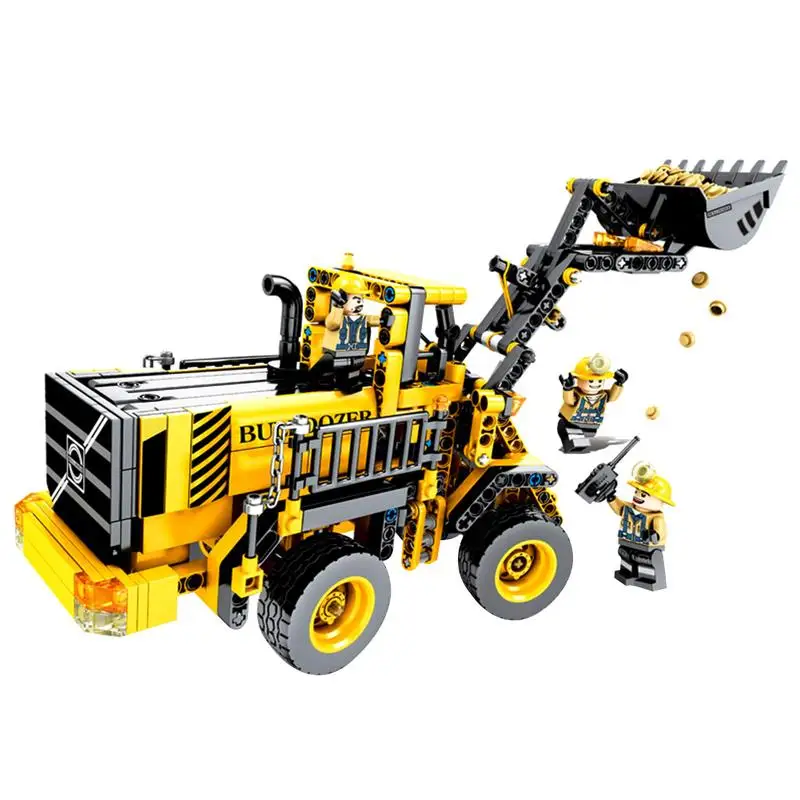 

Children Bulldozer Assembled Building Blocks Simulation Car Toys Technic City Construction Engineering Excavator Vehicles