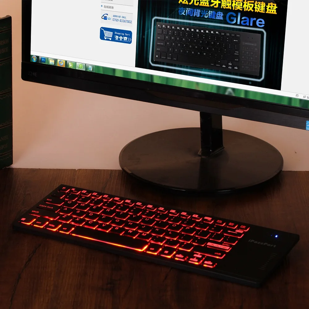 IPazzPort Wireless Backlit Keyboard With Touchpad Mouse For PC Notebook Laptop Asus Xiaomi Lenovo Samsung IPazzPort Wireless Backlit Keyboard With Touchpad Mouse For PC Notebook Laptop Asus Xiaomi Lenovo Samsung
