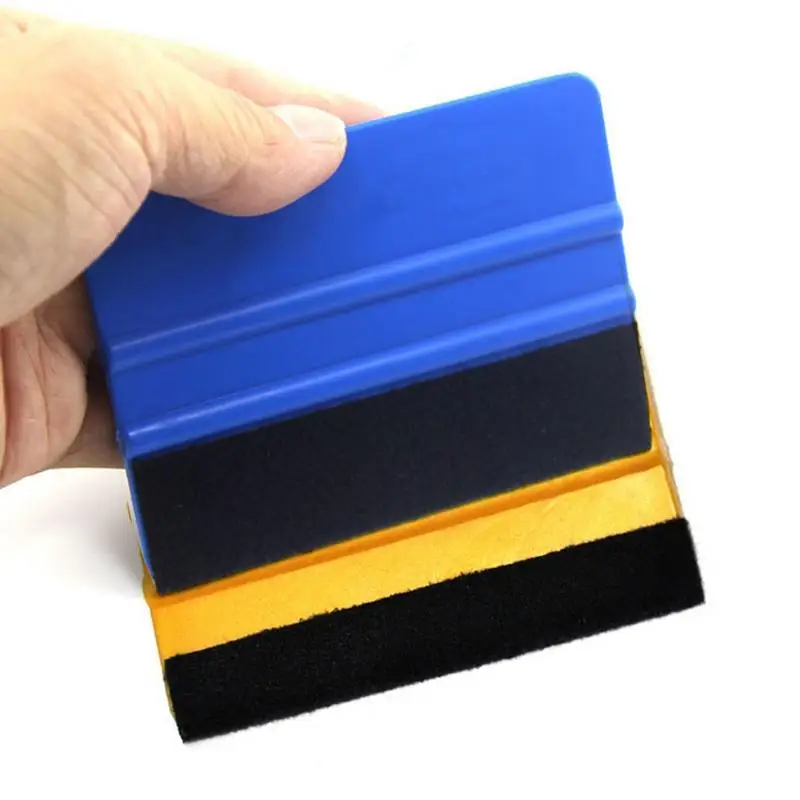 

1 PC Car Film Sticking Scraping Tool Square Scraper With Fleece Cloth