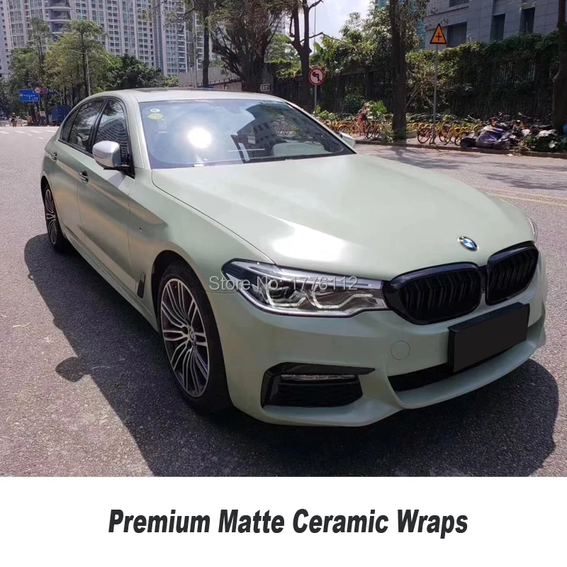

Highest quality satin Khaki wrapping Vinyl Wrap Vinyl adhesive car wrapping paper low initial tack adhesive