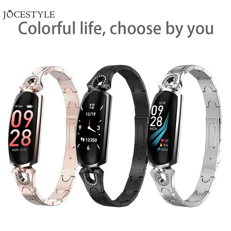 

New Fashion Rhinestone Watches Women Luxury Brand Heart Rate Monitor Fitness Tracker IP67 Waterproof Bracelet Dropshipping