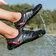 Aqua shoes Летняя обувь Мужские дышащие пляжные тапочки обувь для взрослых женская обувь для плавания носки для дайвинга обувь