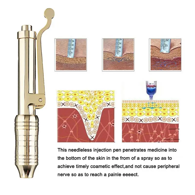 Портативный неинвазивный небулайзер для инъекций гилауроновой кислоты, ручка без игл, не раздражающее удаление морщин, инструменты для омоложения кожи