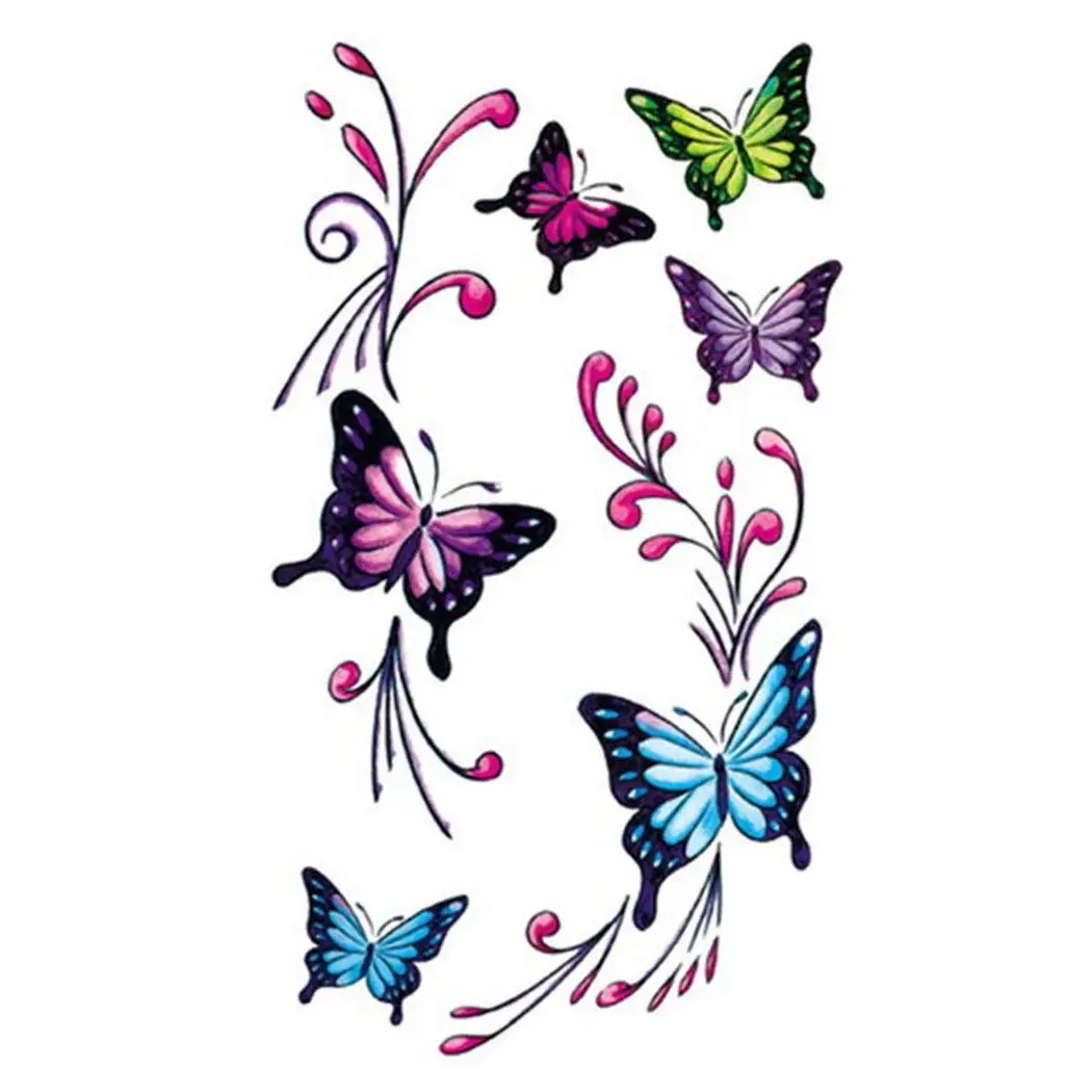 Men Women Waterproof Tattoo Stickers for Arm Shoulders Multi Chest Butterfly Unisex Body | Красота и здоровье