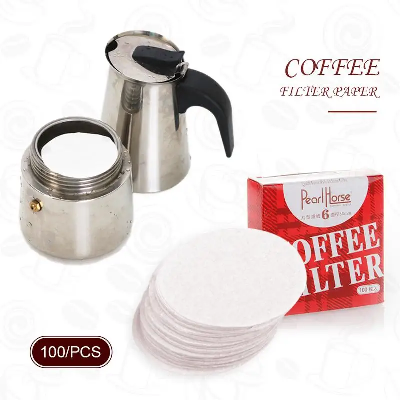 60 мм Диаметр круглые бумажные фильтры для кофе Кофеварка гейзерная большие аксессуары вкусная кофемашина