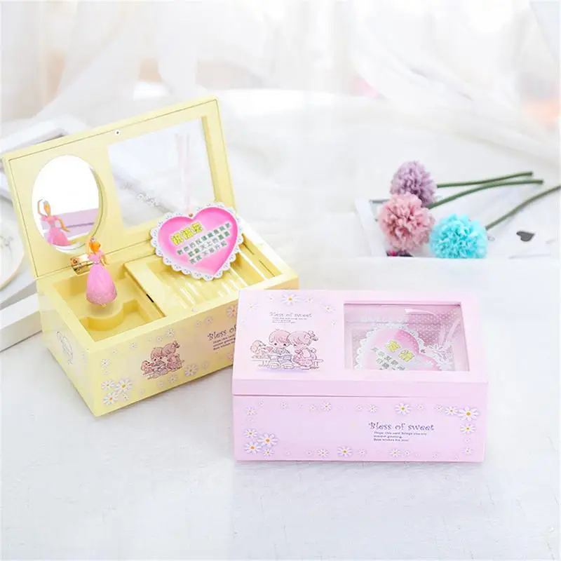 Caja de música Dream Girl para niños caja de joyería Musical rectangular con bailarina Rosa Alicia en el país de las Maravillas caja de música caja de joyería Caja de música Dream Girl para niños caja de joyería Musical rectangular con bailarina Rosa Alicia en el país de las Maravillas caja de música caja de joyería