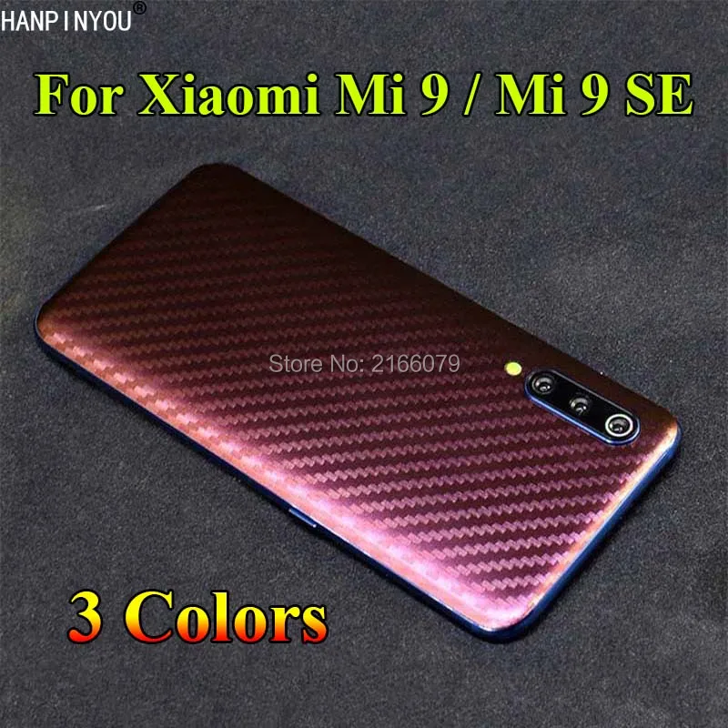 

For Xiaomi Mi 9 6.39" / Mi 9 SE 5.97" 3D Gradient Carbon Fiber Full Back Cover Decal Skin Phone Protective Sticker Film