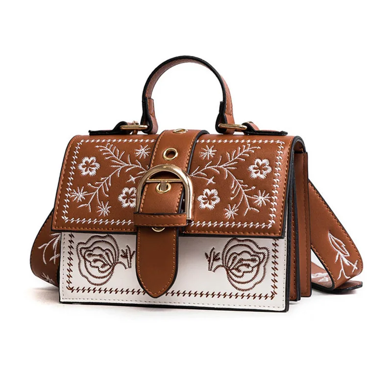 

Fashion Women Bag Panelled Vintage Girls Bags for Girls PU Leather Women Messenger Bags