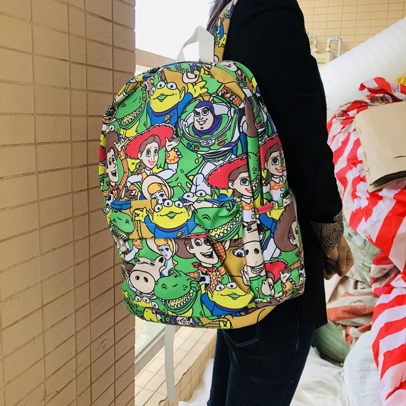 IVYYE Toy Story Aliens Woody Canvas Backpacks Rucksacks Cartoon School Backpack Casual student Bags travel Knapsack Unisex New