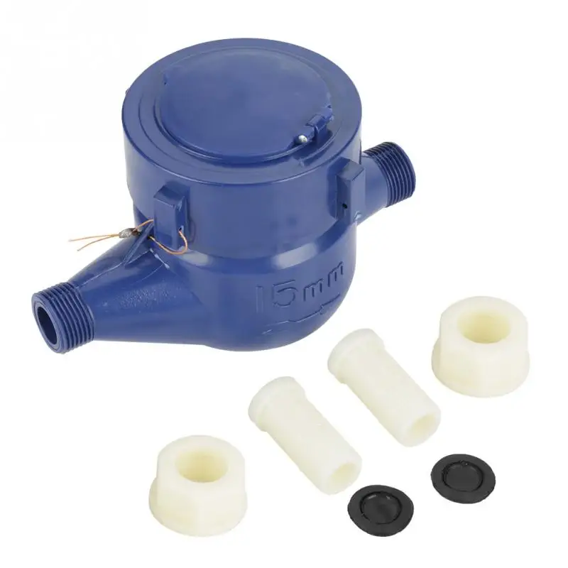

1 Set DN15 Garden Home Plastic Cold Water Meter Single Water Flow Wet Table Measuring Tool Adjustable Rotary Counter Flow Meter